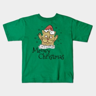 Meowy Christmas Kids T-Shirt